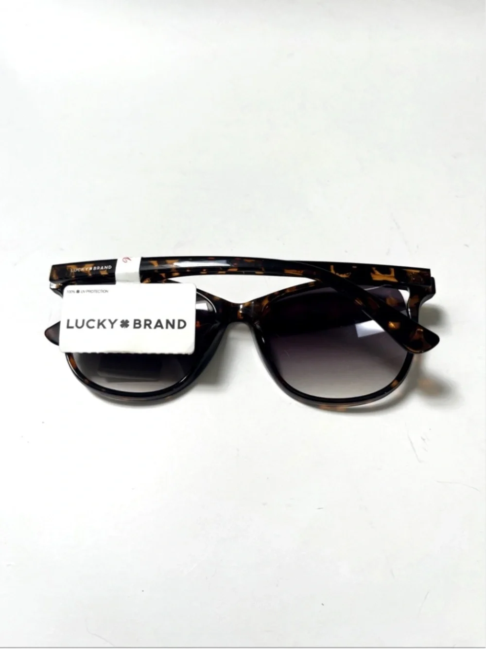 New LUCKY BRAND Cat Eye Cut Out Classic Sunglasses Tortoise Shell Acetate Brown